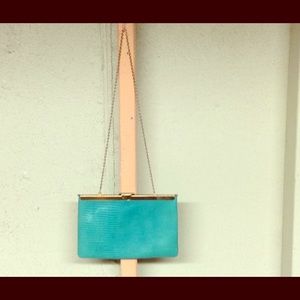 Teal clutch Purse